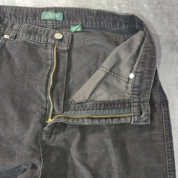 J.Crew Womens Black Denim Pants Size 14 With Zipper Fly 100% Cotton Casual Style - Picture 3 of 7